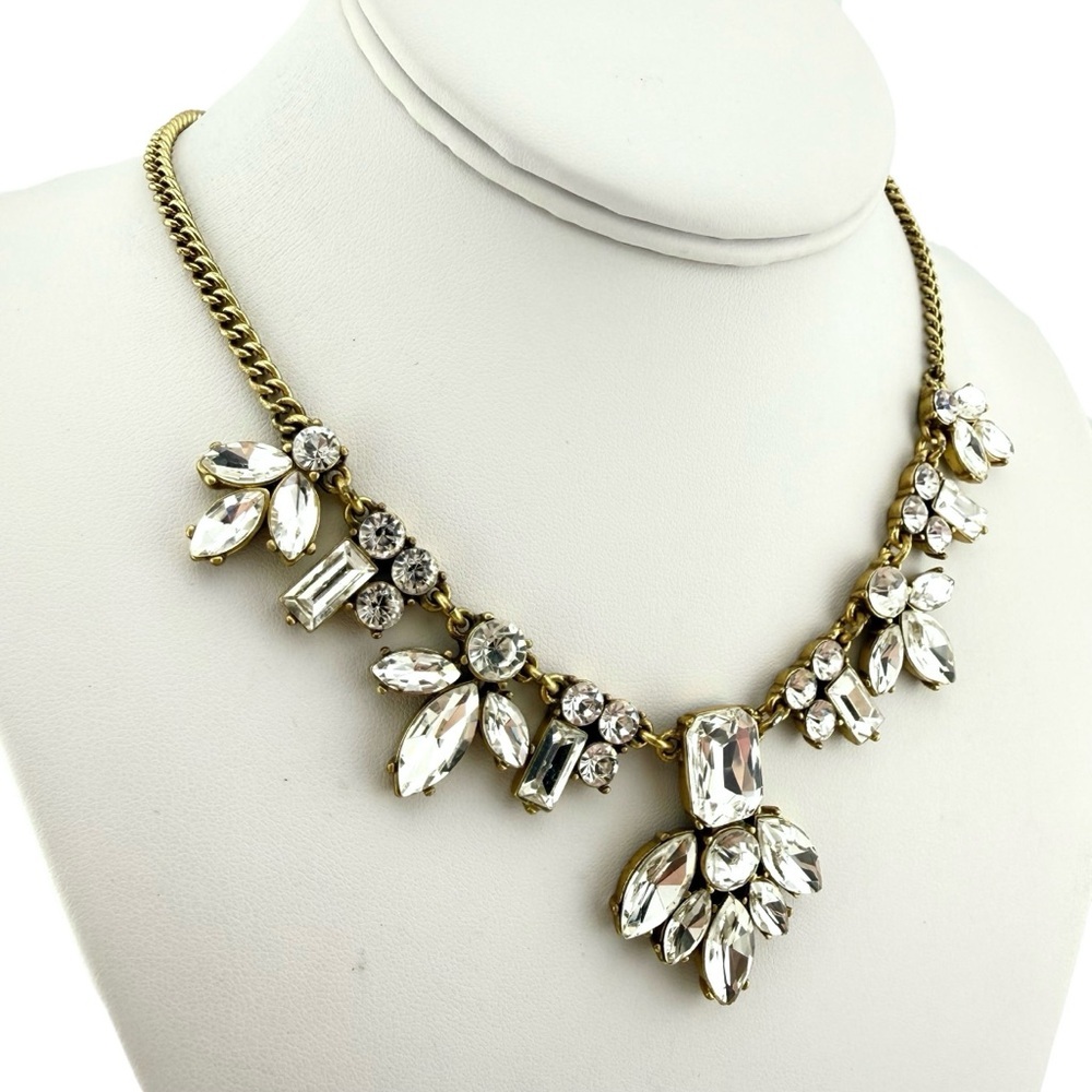 J. Crew Gold and Rhinestone Statement Necklace - Picture 6 of 8
